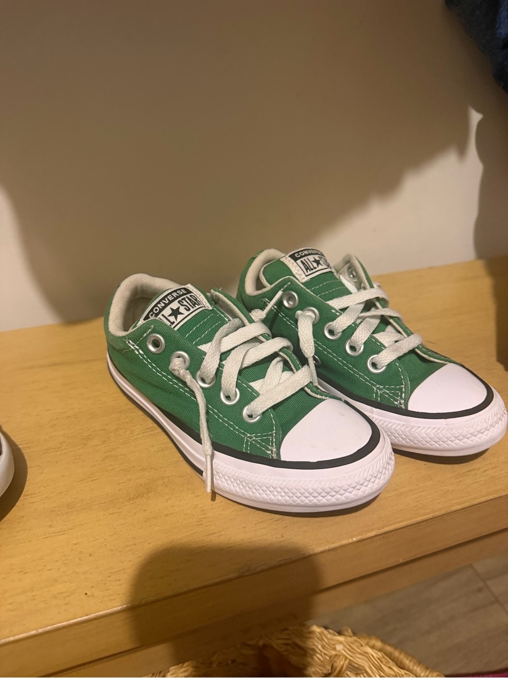 Converse Kids Green Low Top Canvas Sneakers